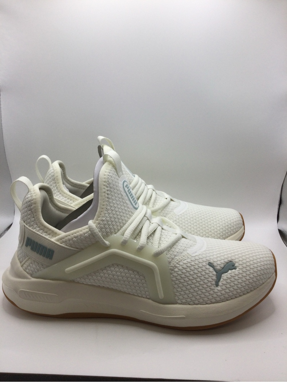 Puma White Knit Slip-On Sneakers with Gum Outsole - Picture 5 of 8
